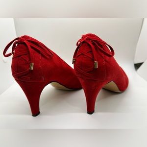 Red Suede Pumps Size 8.5M